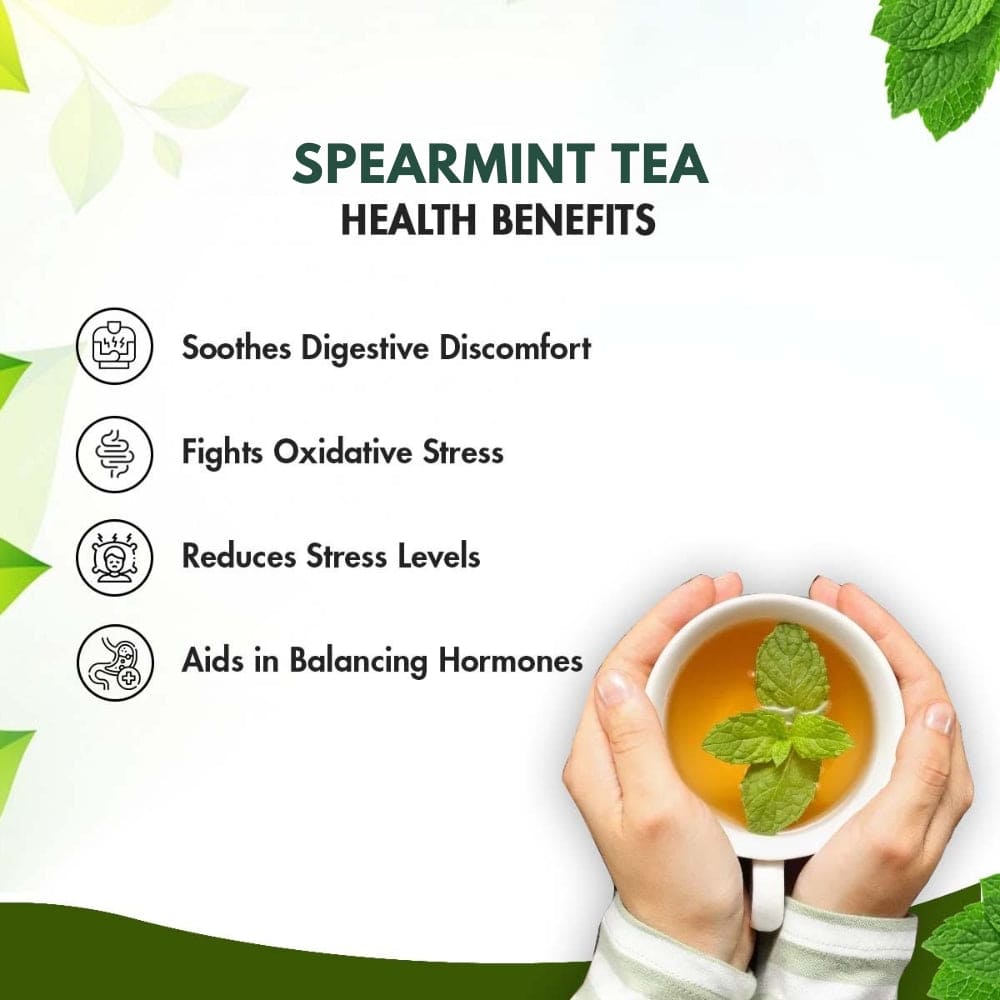 Sorich Organics Spearmint Tea 100g | Refreshing Tea | Rich in Antioxidants | Aids Digestion & Relaxation | Pure & Natural Loose Leaf Tea