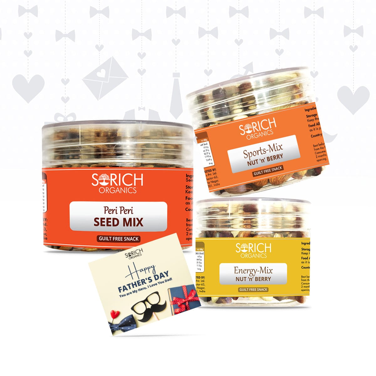 Sports Mix 150g + Energy Mix 150g + Peri Peri seeds mix 150g (Combo) - Sorich