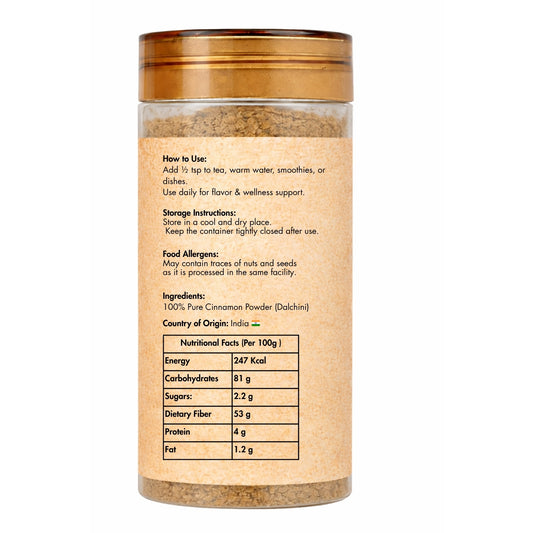 Sorich Organics Indian Cinnamon Powder (Dalchini) 100g – Pure Dalchini Powder for Tea, Coffee & Cooking