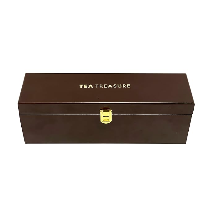 TeaTreasure Assorted Herbal & Green Tea Chest – 30 Tea Bags | Spearmint, Jasmine Green, Chamomile, Sweet Dreams, Apple Spice & Kahwa | Wellness Tea Sampler Gift Box