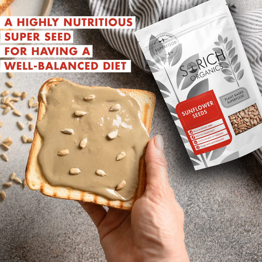 Sorich Organics Seeds Combo – Chia, Pumpkin, Sunflower & Halim (100g Each | 400g Total) | Super Seeds for Eating | High in Protein, Fiber & Omega-3 | Hair Growth, Weight Loss & Immunity Support | Raw & Plant-Based Healthy Snacks