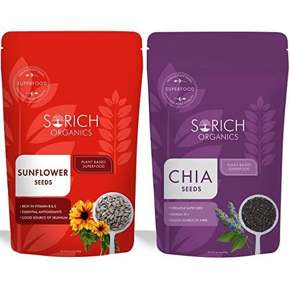 Chia Seeds and Sunflower seeds
