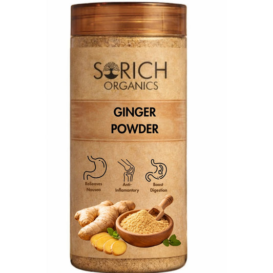 Sorich Organics Dry Ginger Powder (Sonth) 100g – Pure Adrak Powder for Tea, Kadha & Cooking