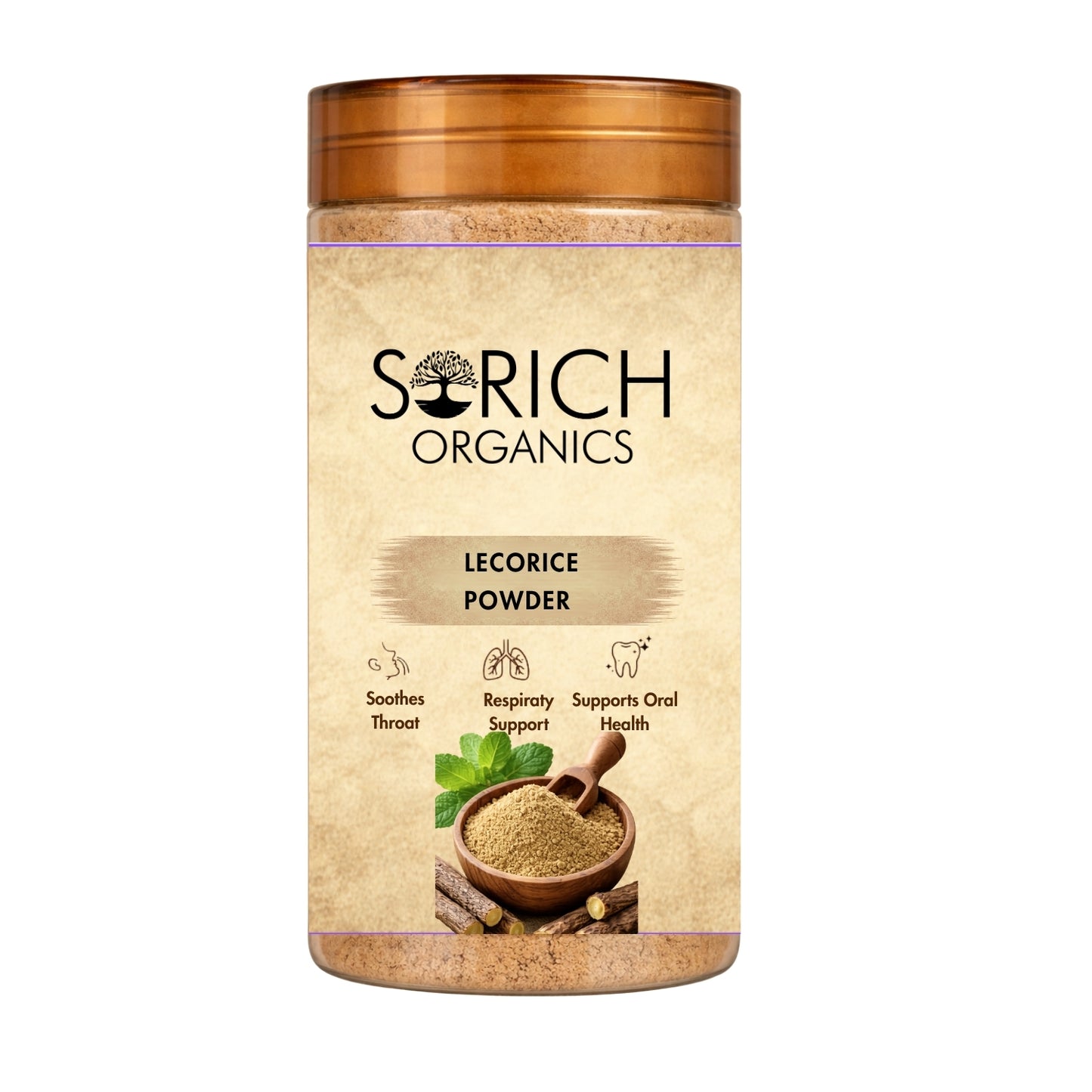 Sorich Organics Mulethi Powder 100g – Natural Liquorice Root (Yashtimadhu) for Tea, Digestion & Daily Wellness