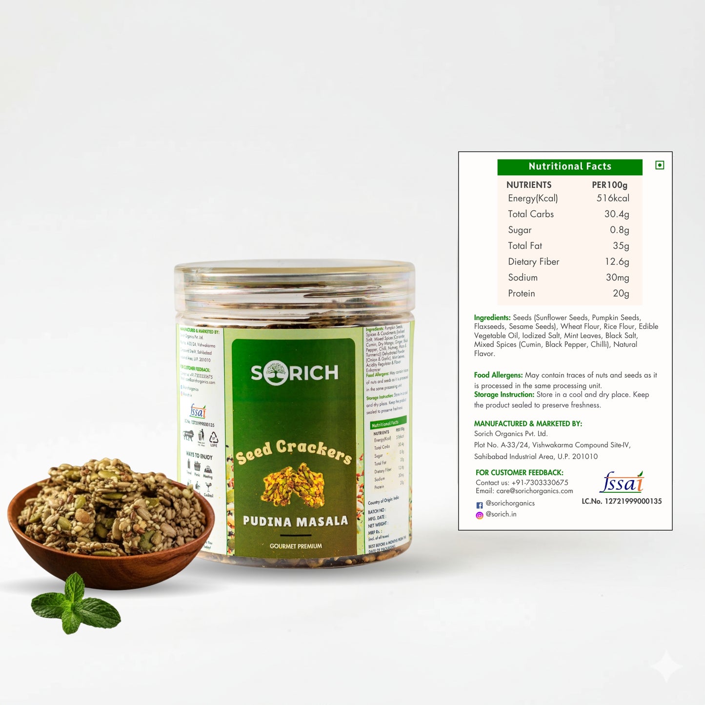 Pudina Seeds Cracker – Crispy & Healthy Snack with Pudina Masala Twist