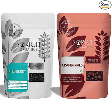 Blueberry 150 gm & Cranberry 400 gm Combo- 550 gm - Sorich