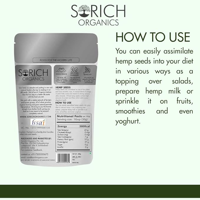 Raw, Shelled Hemp Seeds