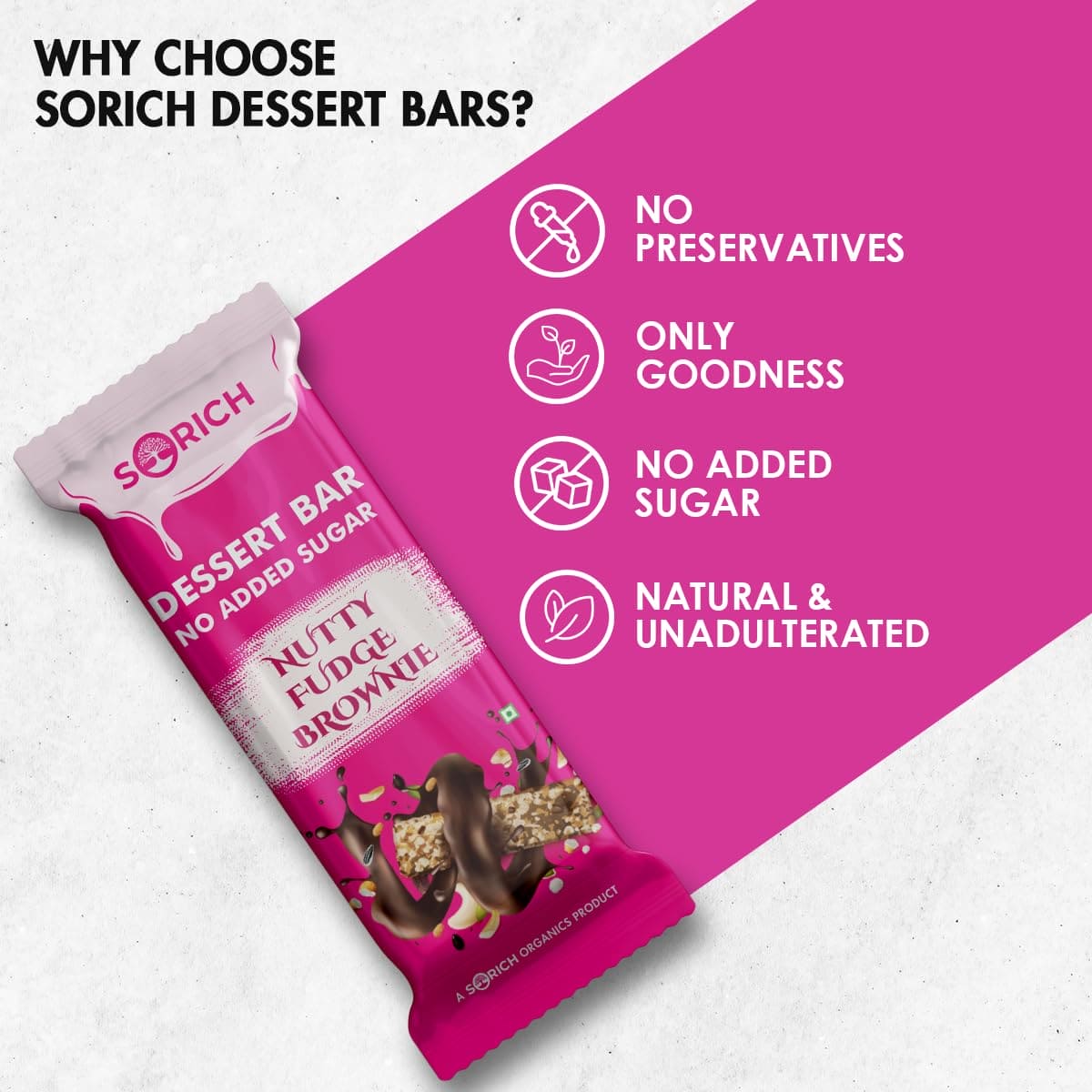Dessert Protein Bars Mixed Dry Fruits Bars ( Pack of 8 ) - Sorich