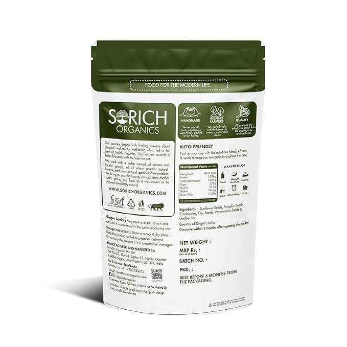 Sorich Organics Keto Mix 200g | Low Carb Keto Snacks | High Protein Healthy Snack | Vegan & Gluten Free | Suitable for Keto Diet | Perfect for Weight Management & Active Lifestyle
