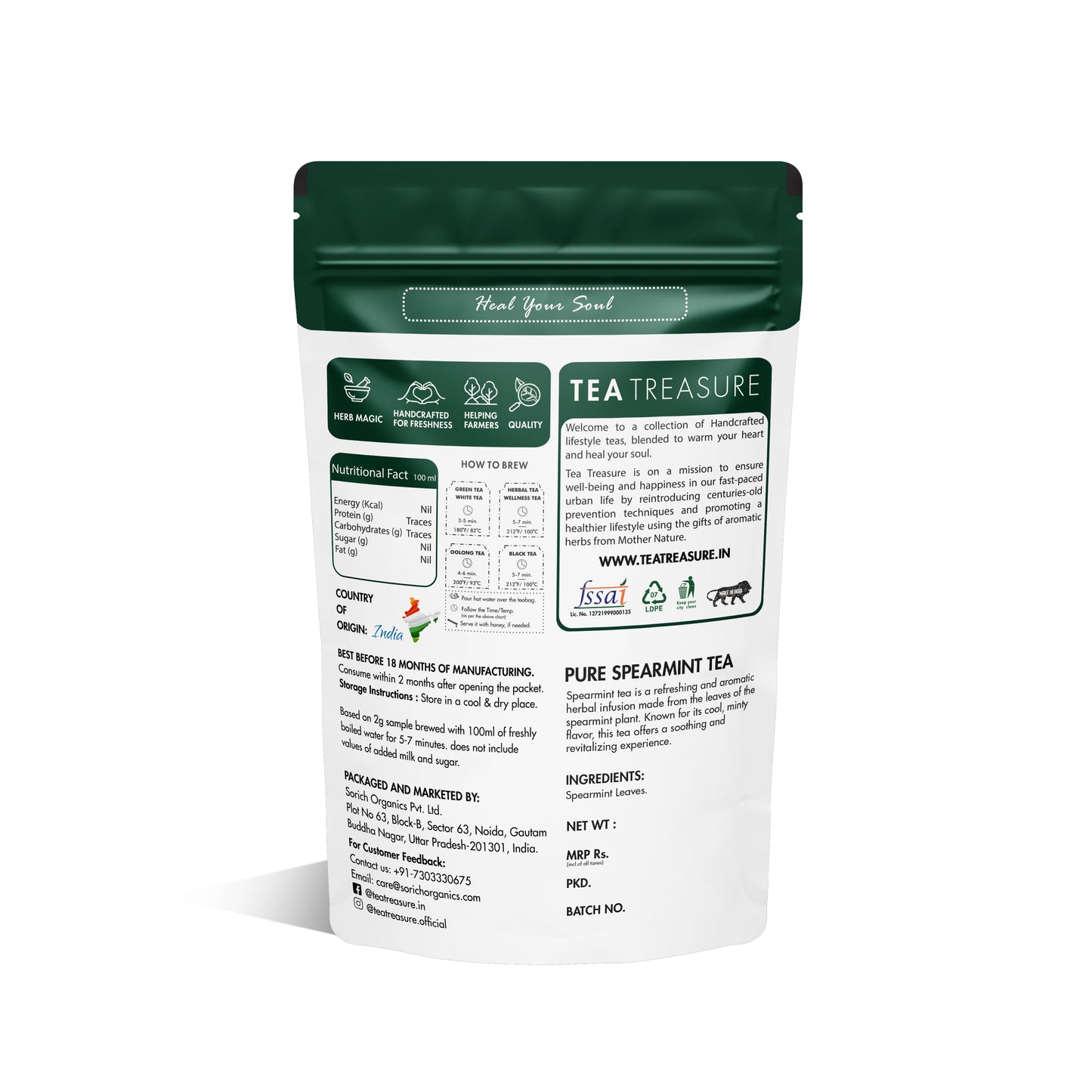 PURE SPEARMINT TEA - Sorich