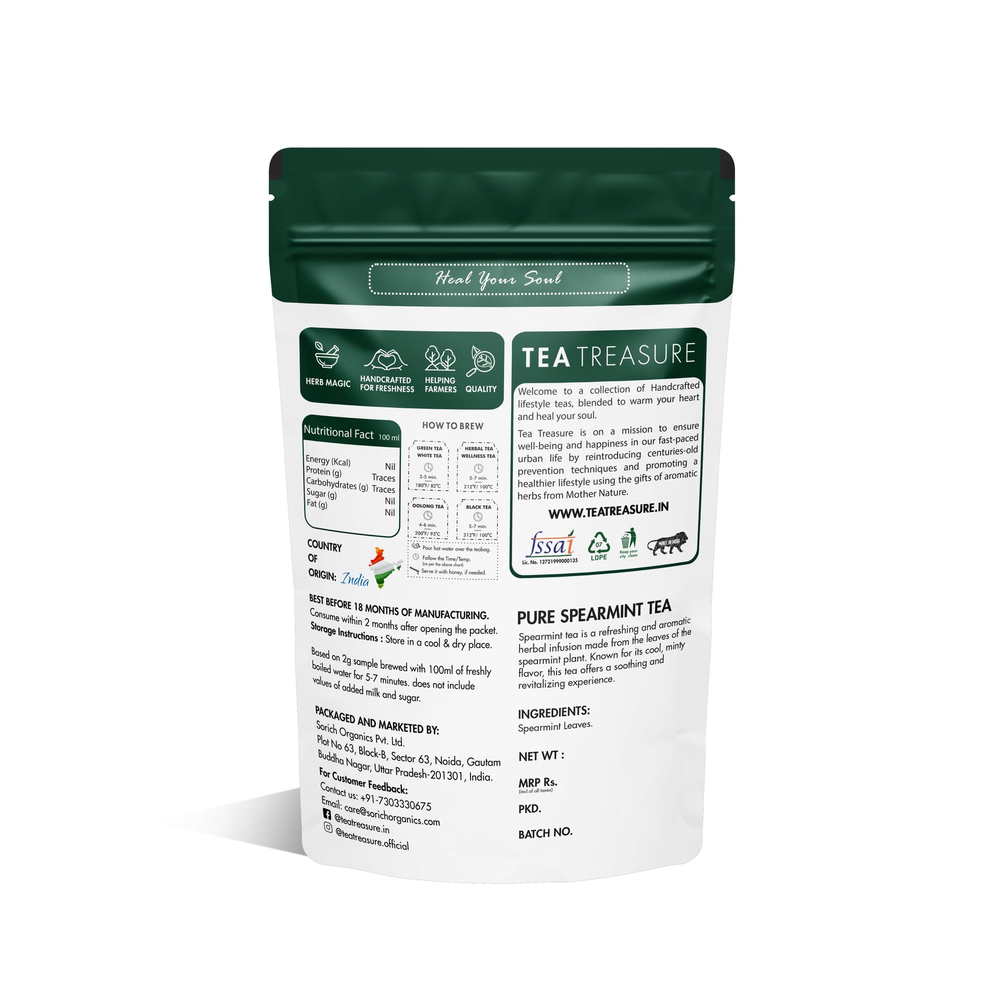 PURE SPEARMINT TEA - Sorich