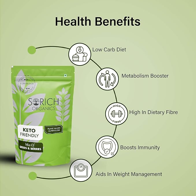 Sorich Organics Keto Mix 200g | Low Carb Keto Snacks | High Protein Healthy Snack | Vegan & Gluten Free | Suitable for Keto Diet | Perfect for Weight Management & Active Lifestyle