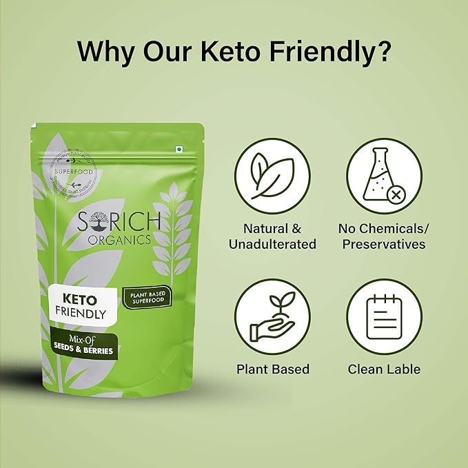 Sorich Organics Keto Mix 200g | Low Carb Keto Snacks | High Protein Healthy Snack | Vegan & Gluten Free | Suitable for Keto Diet | Perfect for Weight Management & Active Lifestyle