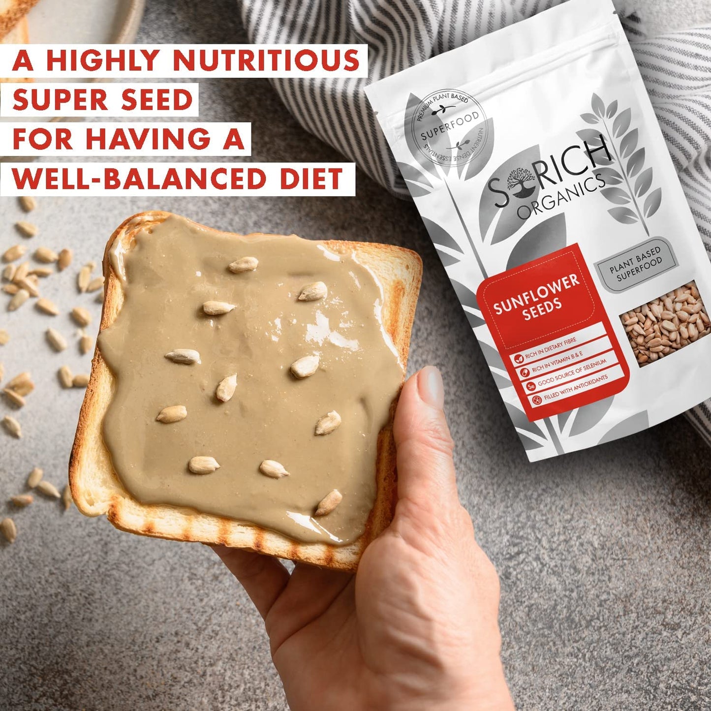 Sorich Organics Seeds Combo – Chia, Pumpkin, Sunflower & flax (100g Each | 400g Total) | Super Seeds for Eating | High in Protein, Fiber & Omega-3 | Hair Growth, Weight Loss & Immunity Support | Raw & Plant-Based Healthy Snacks