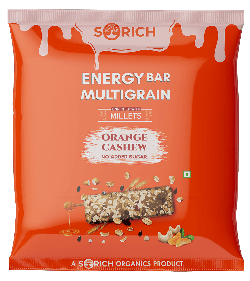 Mini Multigrain Energy Orange Cashew Bar - Sorich