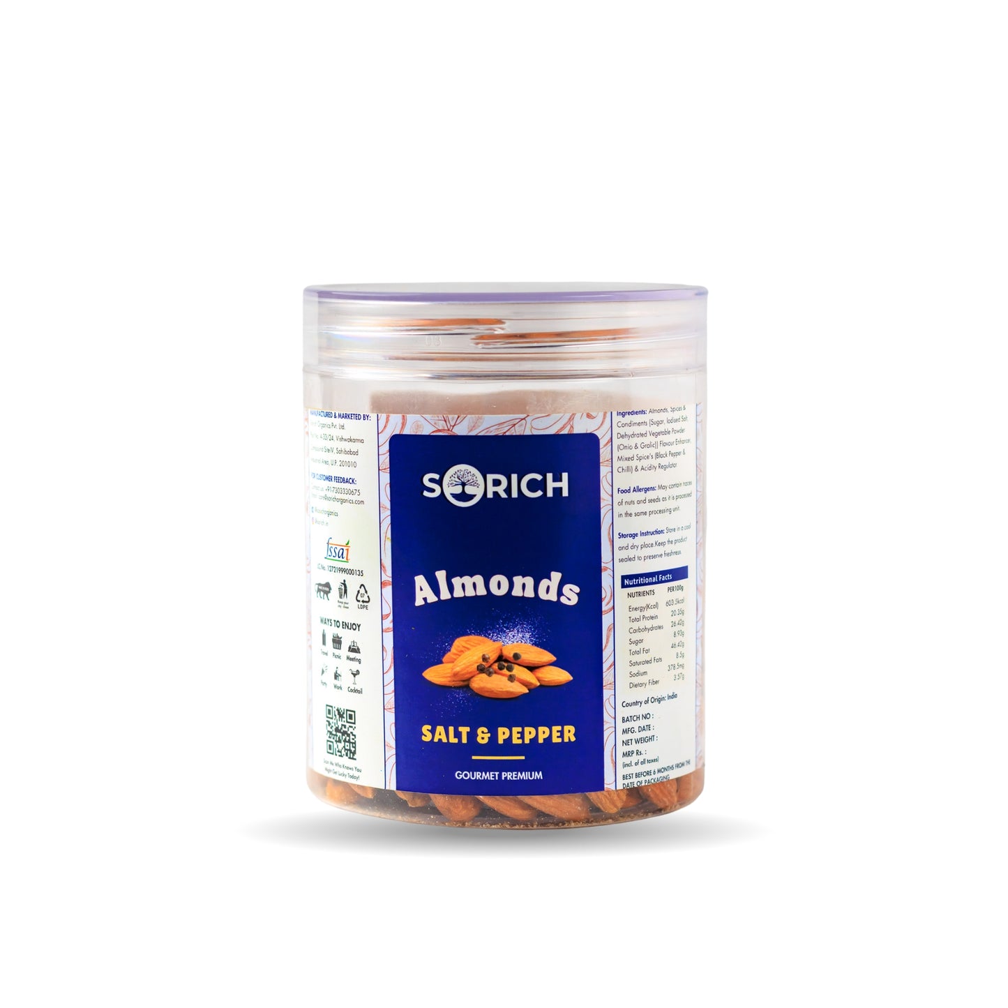 Salted & Black pepper Almonds