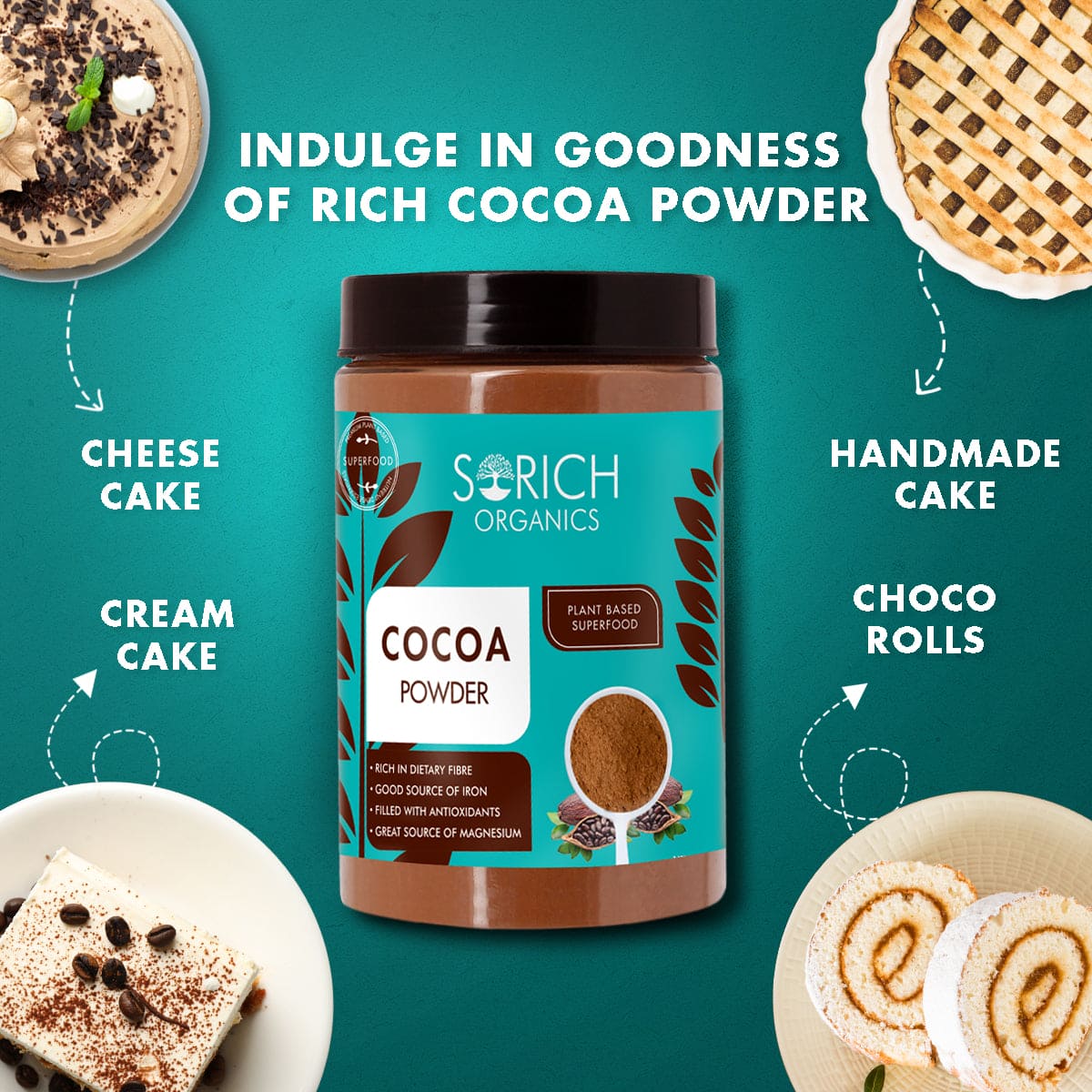 Light Cocoa Powder 400 gm - Sorich