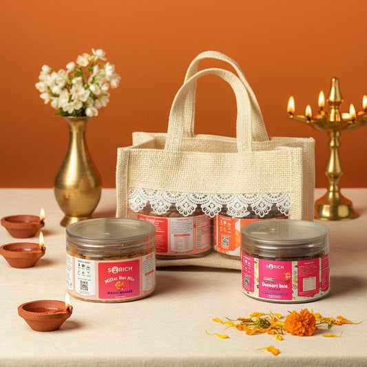 Mini Light and Bites Hamper Dry Fruits Bar & Millet nut Mix Each 150 Gm Pack Of 2 Diwali Gift