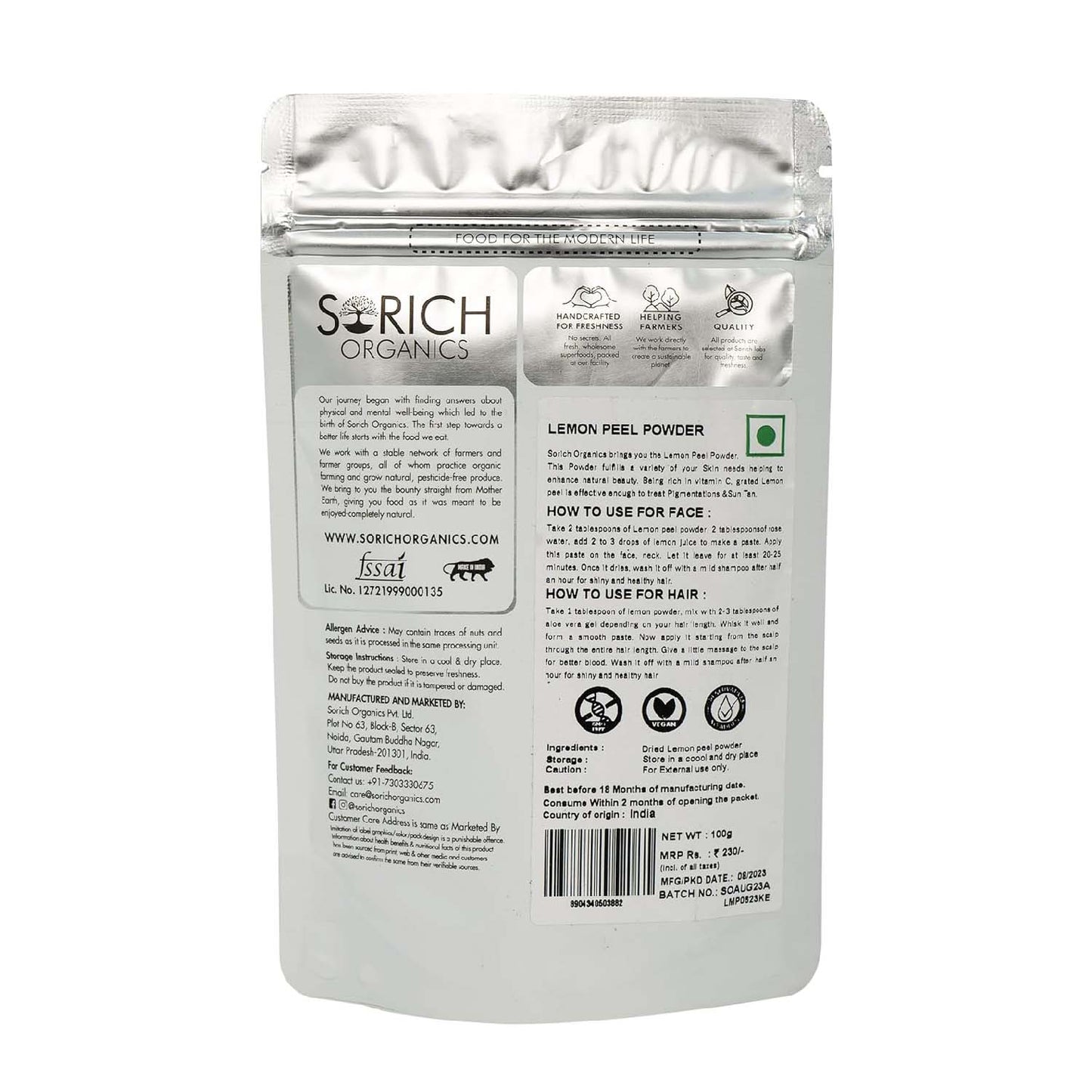 Dried Lemon Peel Powder