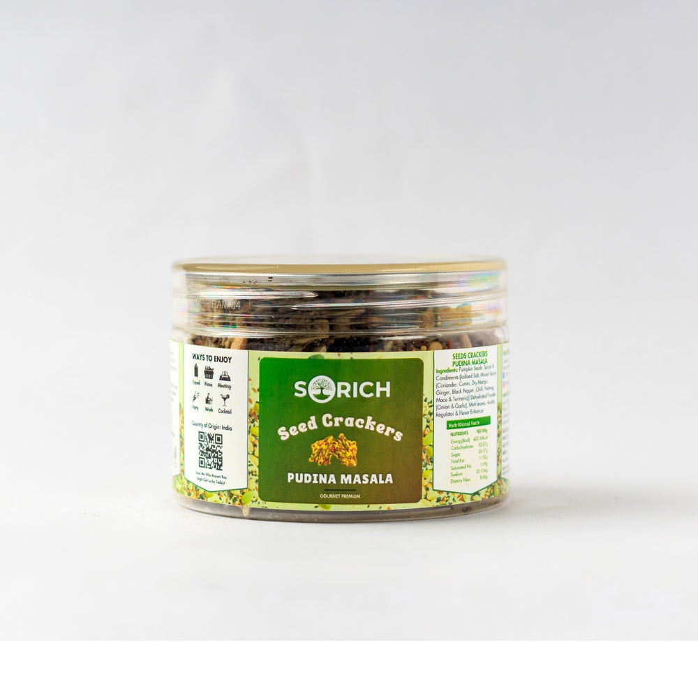 Pudina Seeds Cracker – Crispy & Healthy Snack with Pudina Masala Twist