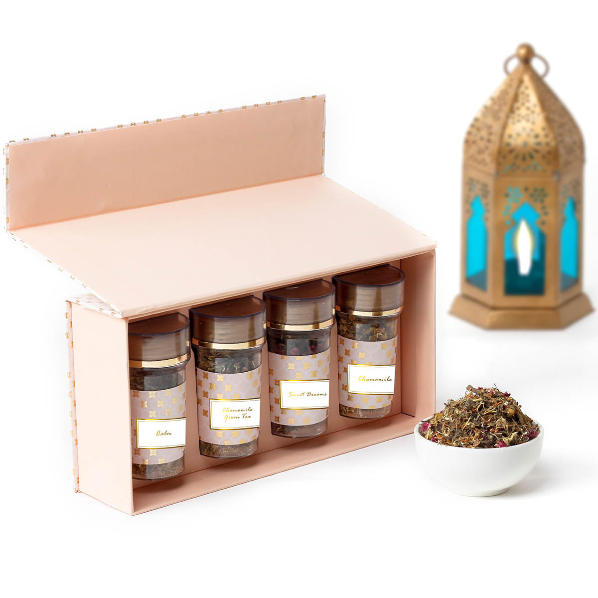 collection of chamomile  calm and sweet dreams tea gift box
