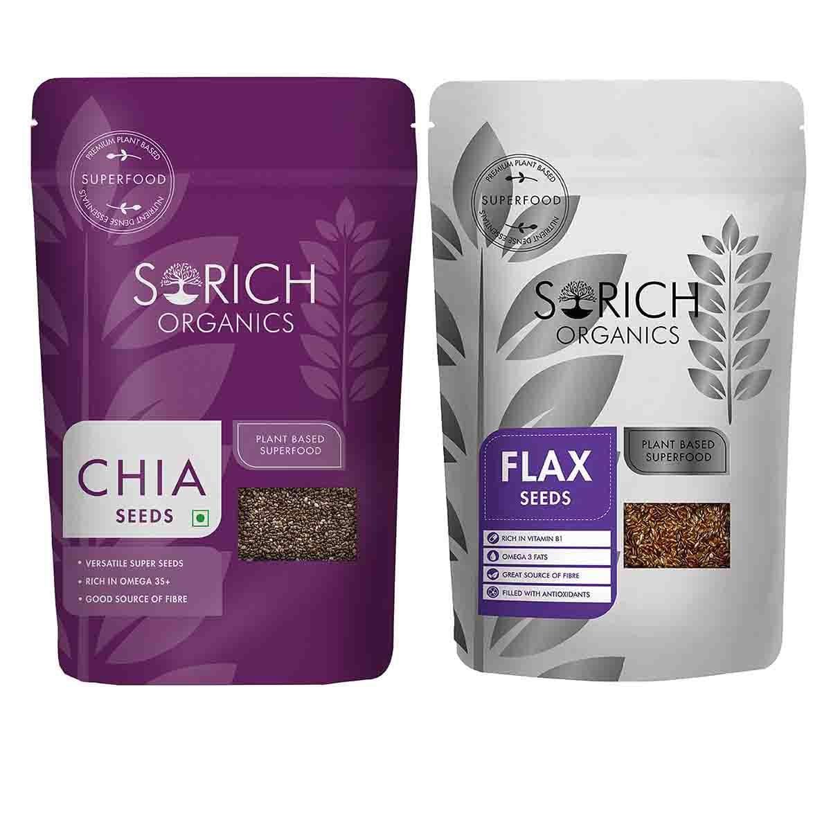 Flax and Chia Seeds Combo Pack