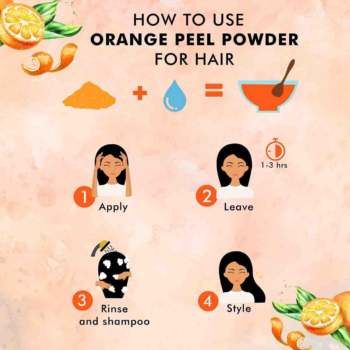 orange peel powder hair