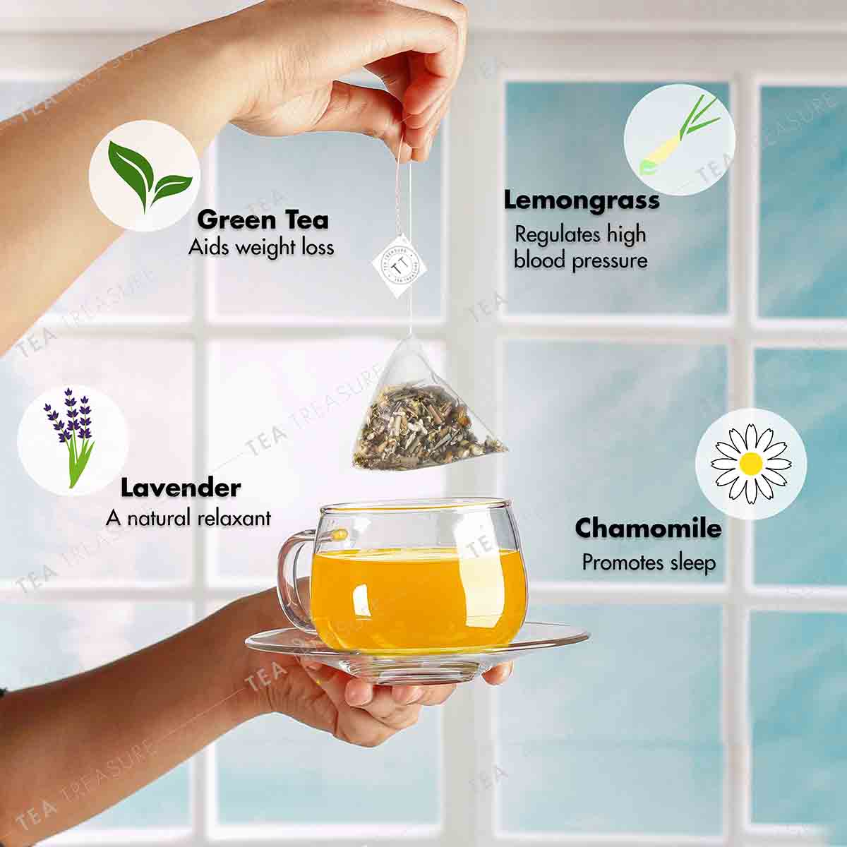 chamomile green tea bags ingredients