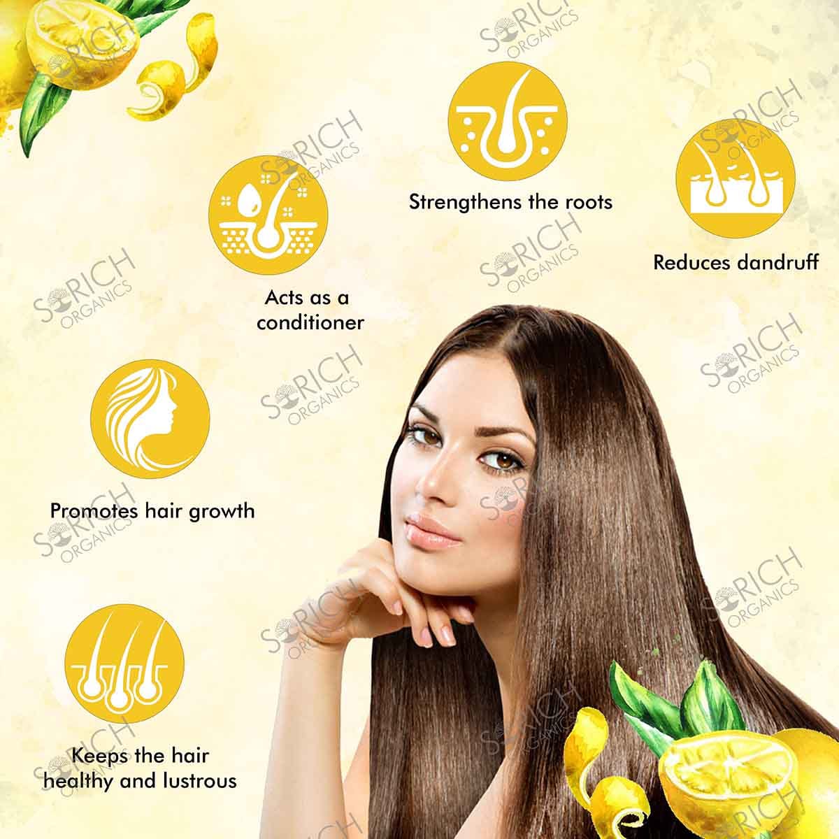 lemon peel powder hair benefits