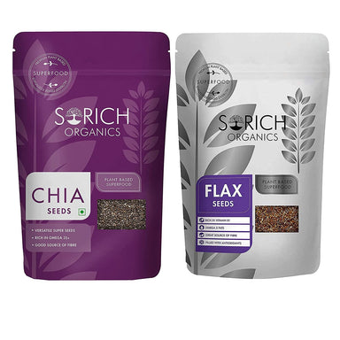 Chia 250 gm and Flax Seeds 200 gm - 450 gm - Sorich