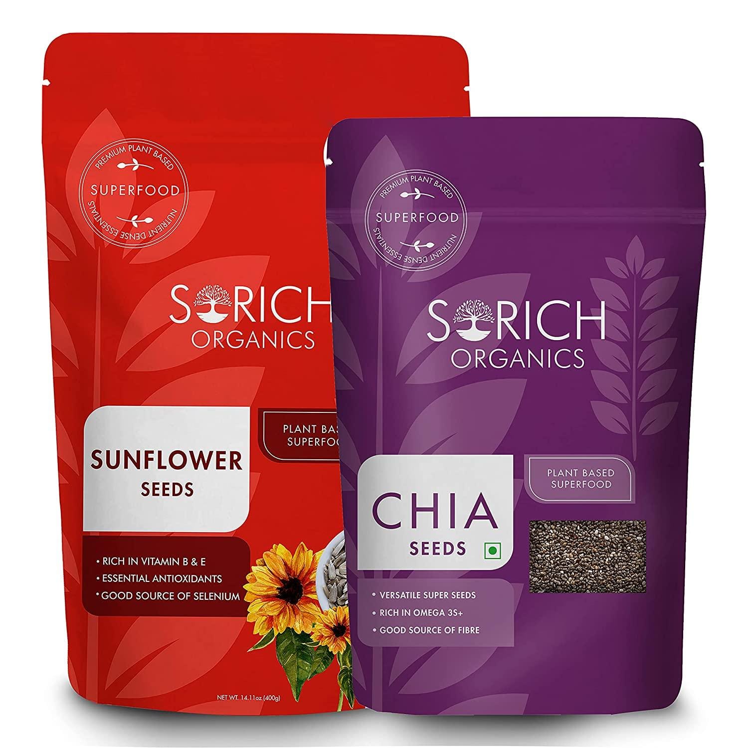 Chia Seeds and sunflower seeds