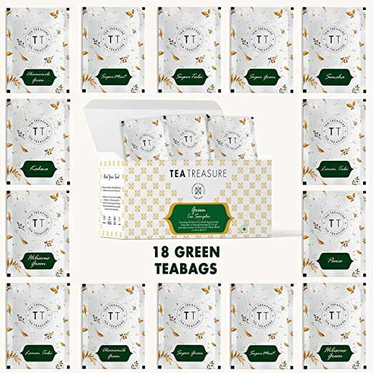 green tea sampler: 18 tea bags 