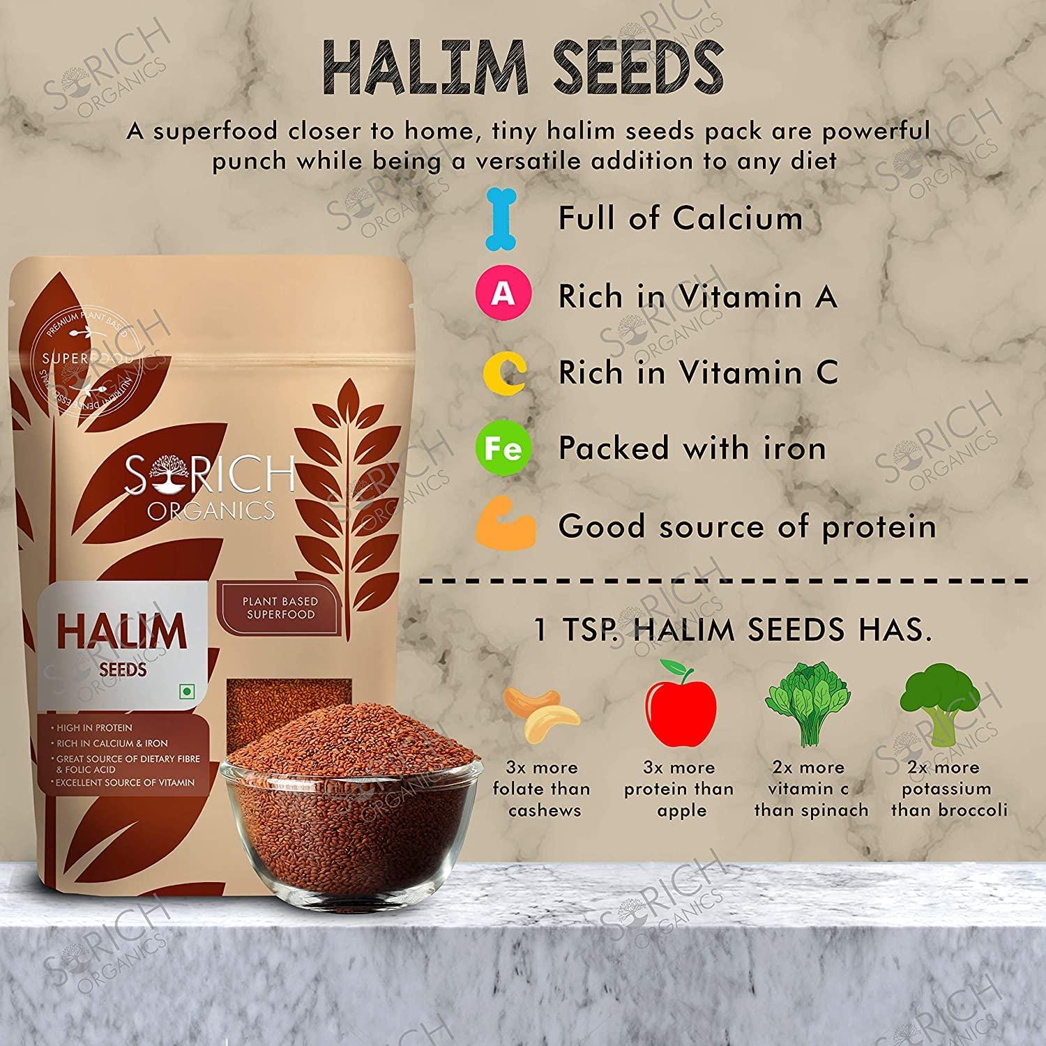 Combo of Sunflower Seed 400 Gm And Halim Seeds 400 Gm-800 Gm - Sorichorganics