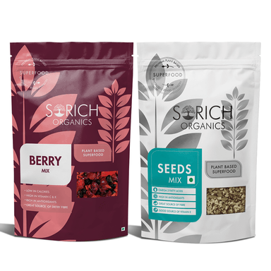 Berries Mix 200 gm & Seeds Mix 400 gm Combo 600 gm - Sorich