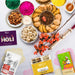 Holi Special Combos - Rose powder 50g + Honey Dipped Nuts 250g + Phool Gulal 100g + Holi card - Sorich
