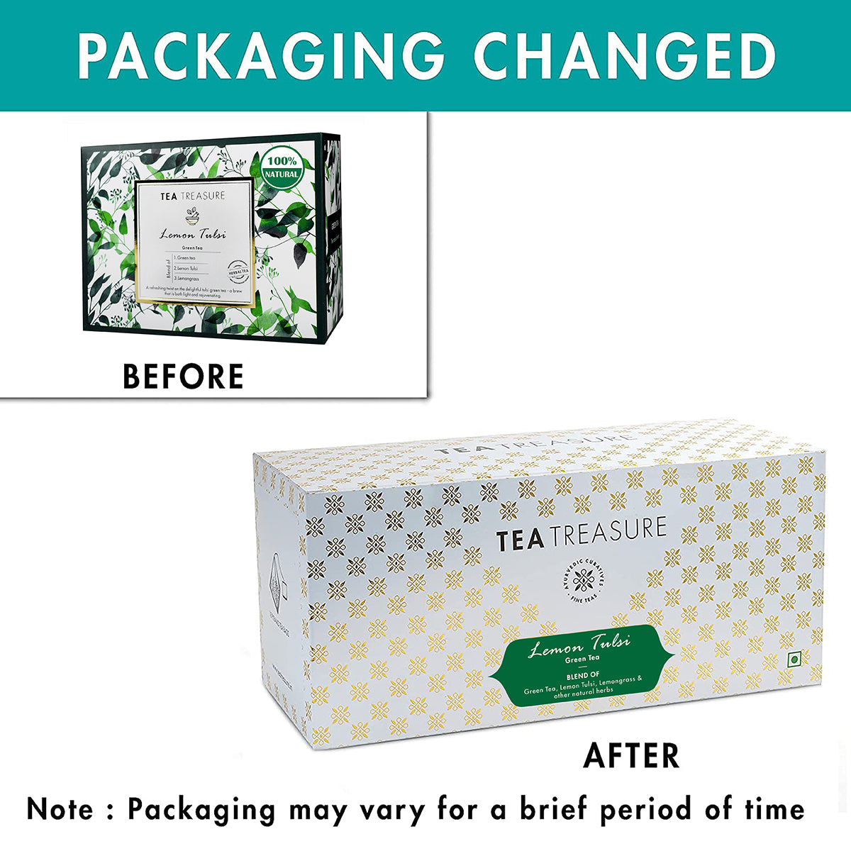 new lemon tulsi green tea bags