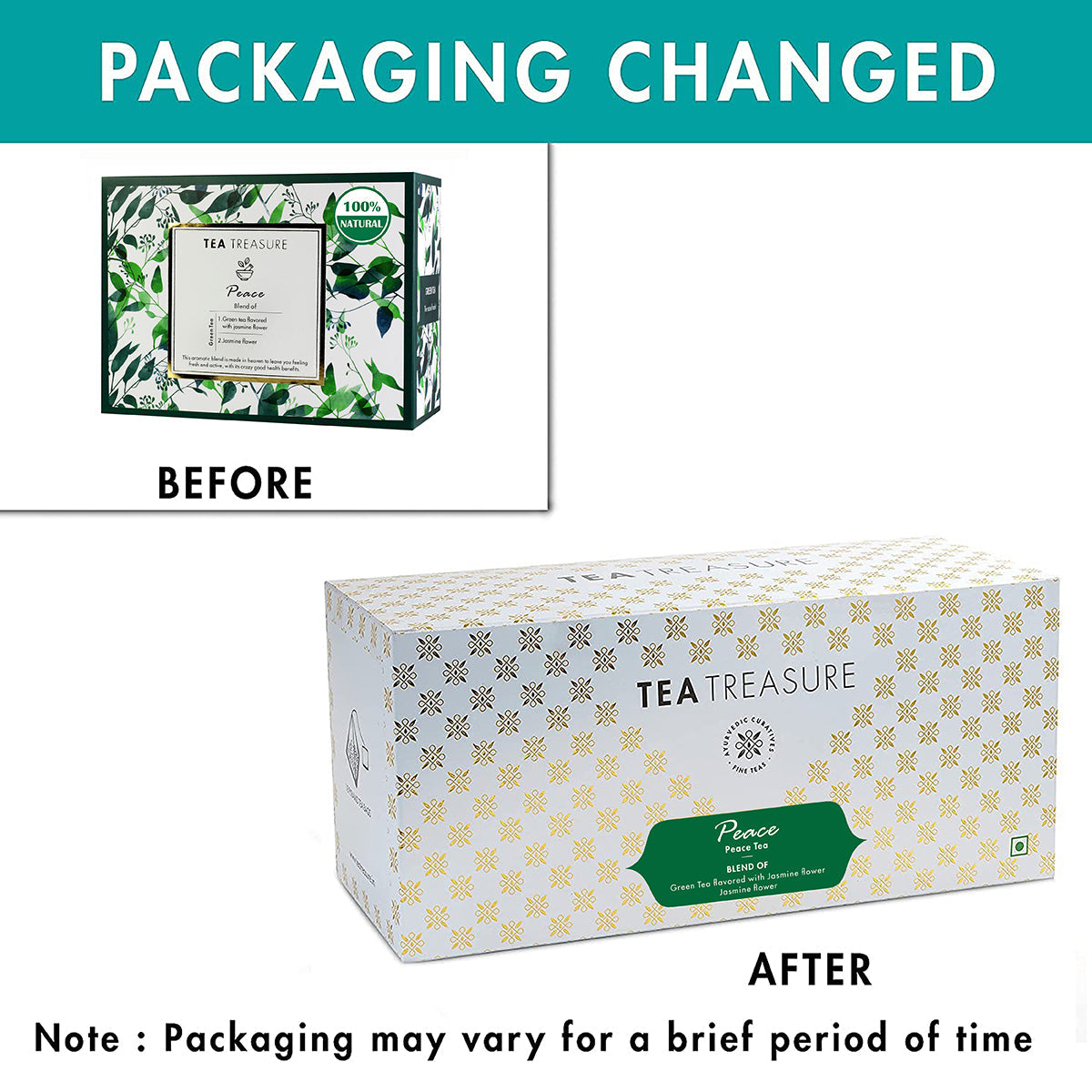 new peace jasmine green tea bags