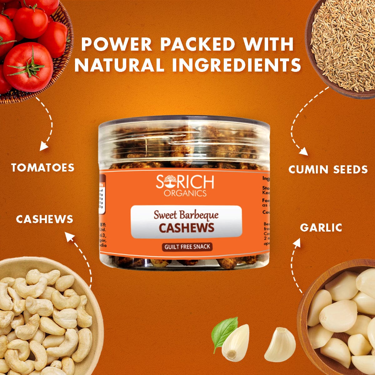 sweet bbq cashew ingredients