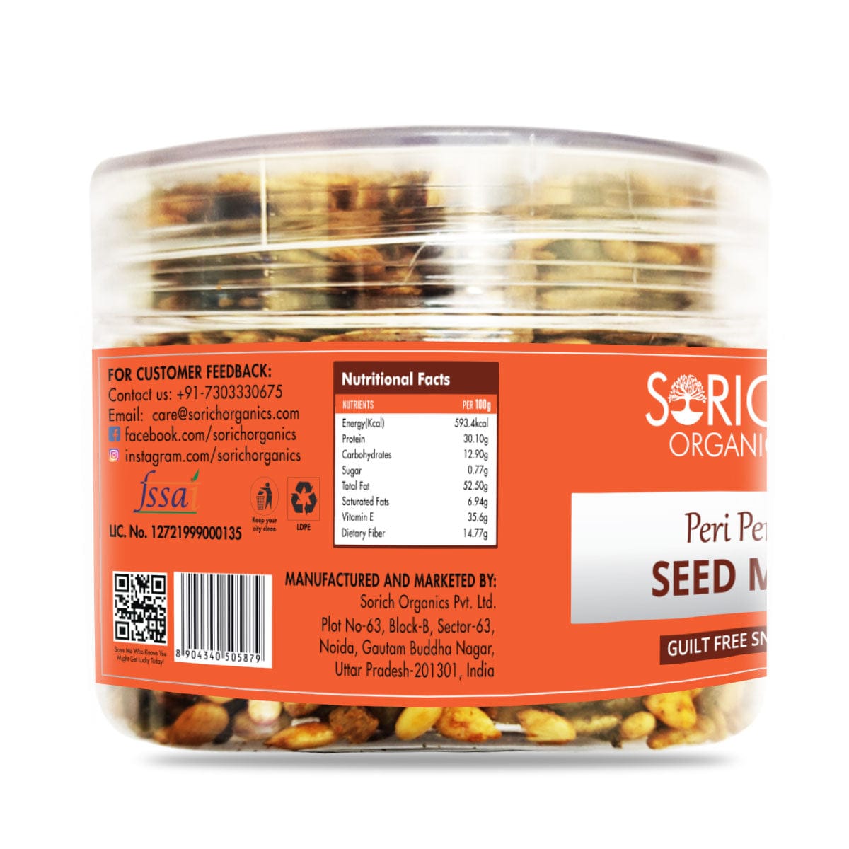 peri peri seed mix nutrition facts