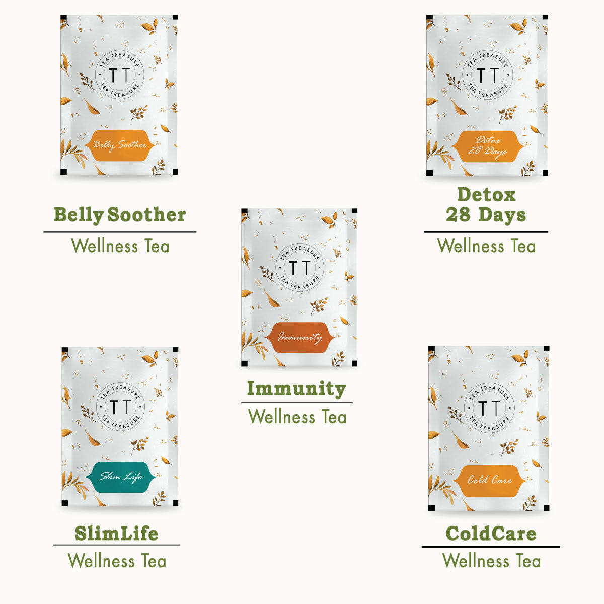 wellness tea sampler collection of 10 pyramid tea bags